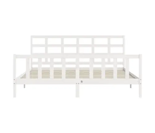 Voodiraam Ilma Madratsita, Valge, 200 X 200 cm Männipuit