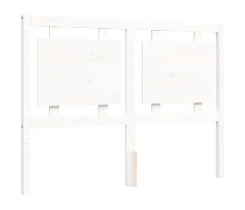 Gultas Rāmis Ar Galvgali, Balts, Divvietīgs, Masīvkoks Vidaxl