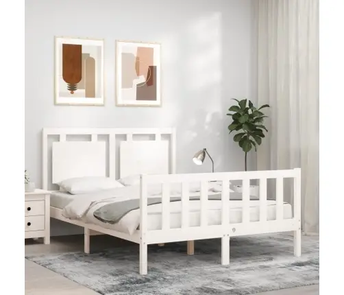 Lovos Rėmas Be Čiužinio, Balta, 140X190cm Pušies Masyvas