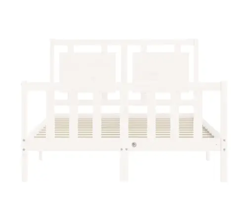 Gulta Bez Matrača, Balts, 140X200 Cm, Priedes Masīvkoks Vidaxl