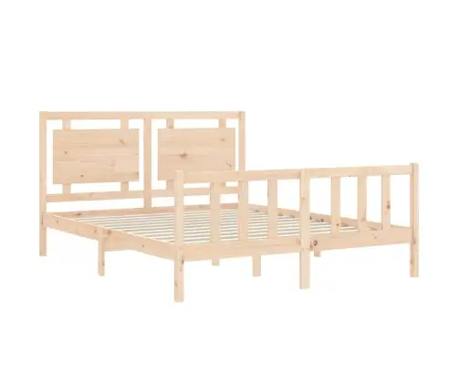 Gultas Rāmis Ar Galvgali, King Size Izmērs, Masīvkoks Vidaxl