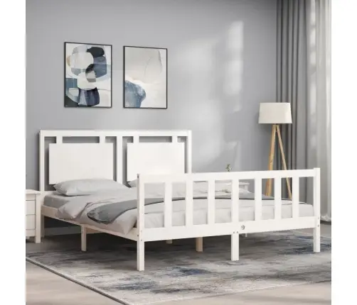 Voodiraam Ilma Madratsita, Valge, 160 X 200 cm Männipuit