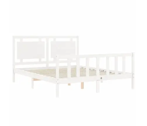 Voodiraam Ilma Madratsita, Valge, 160 X 200 cm Männipuit