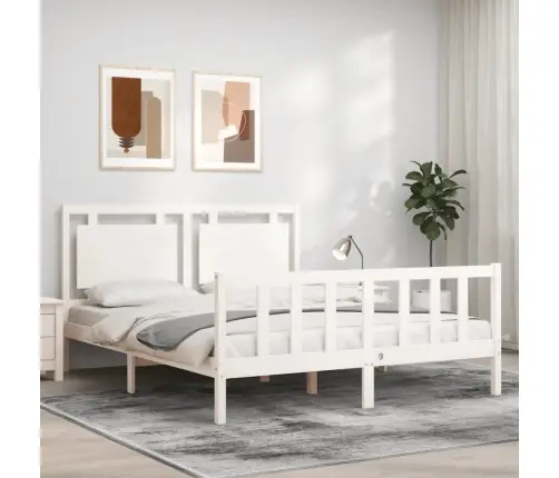 Voodiraam Ilma Madratsita, Valge, 160 X 200 cm Männipuit