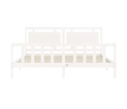 Gulta Bez Matrača, Balts, 200X200 Cm, Priedes Masīvkoks Vidaxl