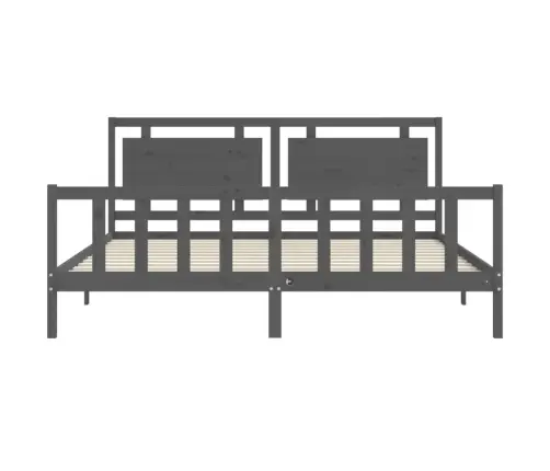 Voodiraam Peatsiga, Hall, 200 X 200 cm Täispuit