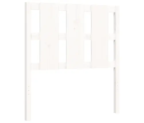 Gultas Rāmis Ar Galvgali, Vienvietīgs, Masīvkoks, Balts Vidaxl