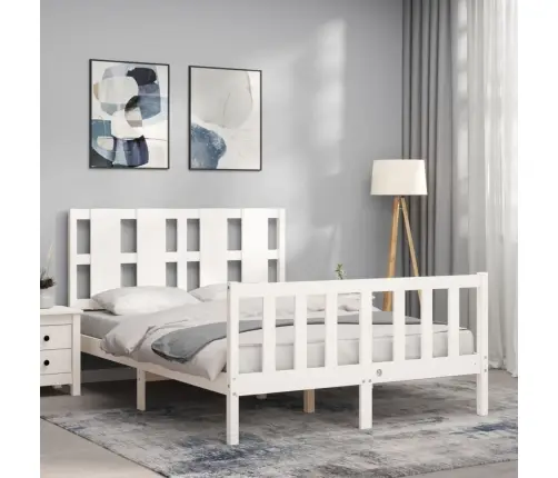 Lovos Rėmas Be Čiužinio, Balta, 140X190cm Pušies Masyvas