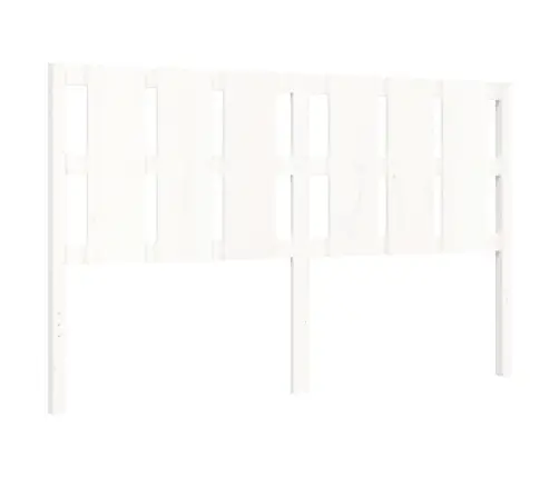 Gultas Rāmis Ar Galvgali, King Size Izmērs, Masīvkoks, Balts Vidaxl