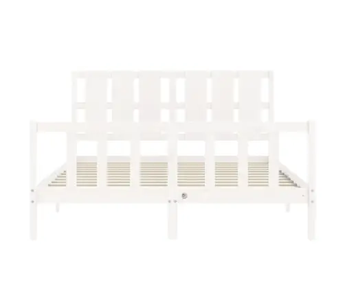 Lovos Rėmas Be Čiužinio, Baltas, 160X200cm Pušies Masyvas