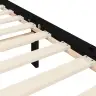 Gultas Rāmis Ar Galvgali, Melns, 200X200 Cm, Masīvkoks Vidaxl