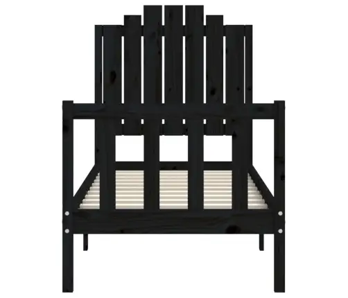 Voodiraam Peatsiga, Must, Täispuit