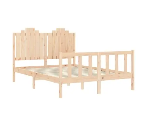 Gultas Rāmis Ar Galvgali, Divvietīgs, Masīvkoks Vidaxl