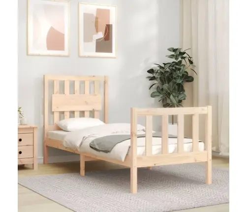 Lovos Rėmas Su Galvūgaliu, Medienos Masyvas, Mažas Vienvietis