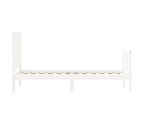 Voodiraam Peatsiga, Valge, Täispuit