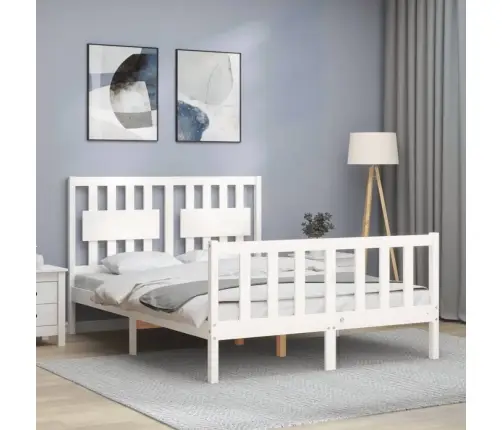 Lovos Rėmas Be Čiužinio, Balta, 140X190cm Pušies Masyvas