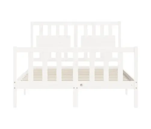 Lovos Rėmas Be Čiužinio, Balta, 140X190cm Pušies Masyvas