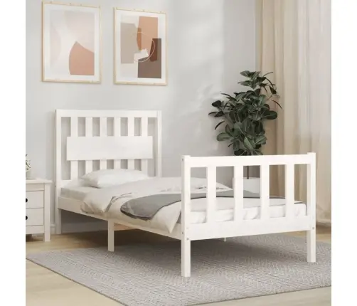 Lovos Rėmas Be Čiužinio, Baltas, 90X200cm Pušies Masyvas