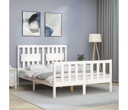 Lovos Rėmas Be Čiužinio, Baltas, 120X200cm Pušies Masyvas