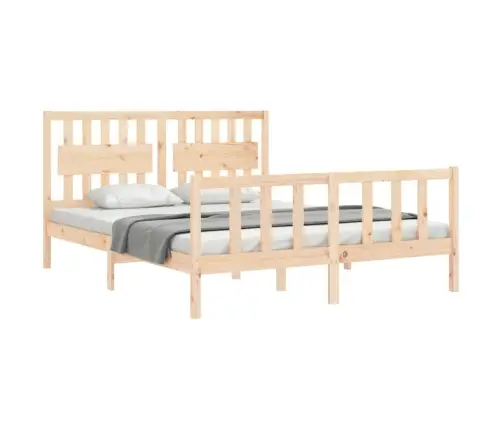 Gultas Rāmis Ar Galvgali, King Size Izmērs, Masīvkoks Vidaxl