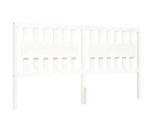 Gultas Rāmis Ar Galvgali, Super King Size, Masīvkoks, Balts Vidaxl