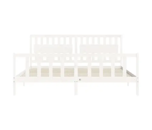 Voodiraam Ilma Madratsita, Valge, 200 X 200 cm Männipuit