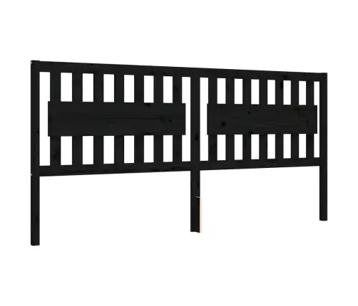 Voodiraam Peatsiga, Must, 200 X 200 cm Täispuit