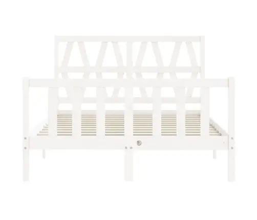 Voodiraam Peatsiga, Valge, Täispuit