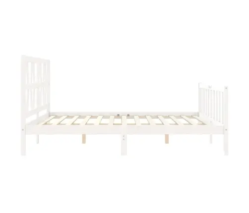 Voodiraam Ilma Madratsita, Valge, 200 X 200 cm Männipuit