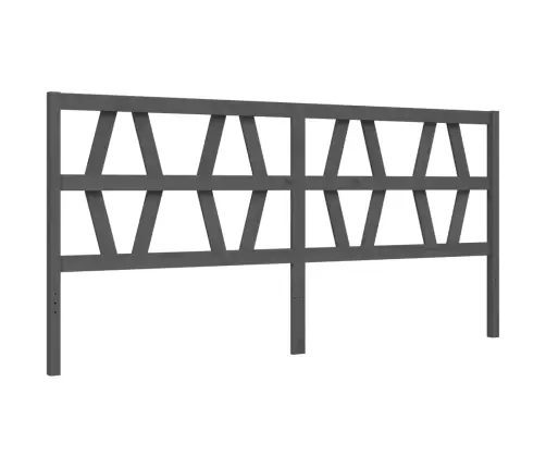 Gultas Rāmis Ar Galvgali, 200X200 Cm, Masīvkoks, Pelēks Vidaxl