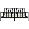 Lovos Rėmas Su Galvūgaliu, Juodas, 200X200cm Medienos Masyvas