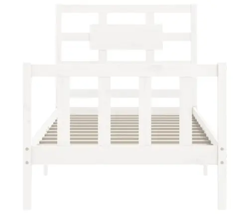 Voodiraam Peatsiga, Valge, Täispuit