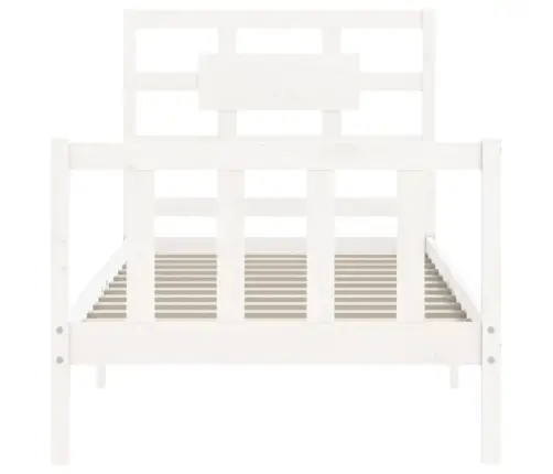 Voodiraam Ilma Madratsita, Valge, 90 X 200 cm Männipuit