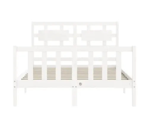 Gulta Bez Matrača, Balta, 120X200 Cm, Priedes Masīvkoks Vidaxl