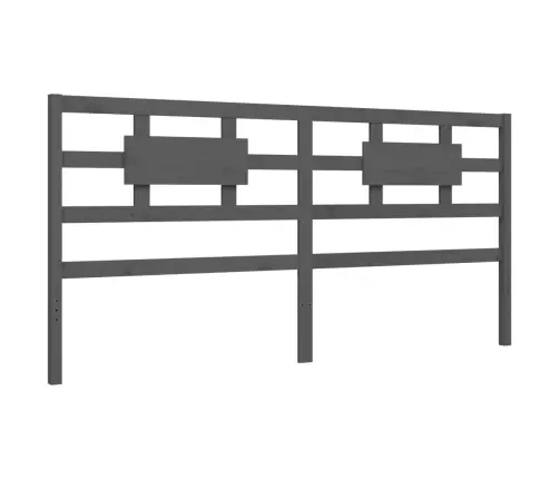 Gultas Rāmis Ar Galvgali, 200X200 Cm, Masīvkoks, Pelēks Vidaxl