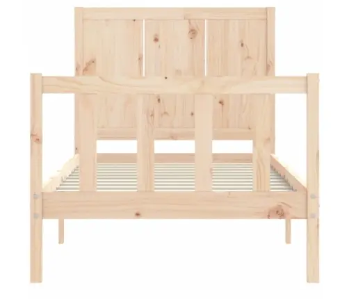 Gultas Rāmis Ar Galvgali, Vienvietīgs, Masīvkoks Vidaxl