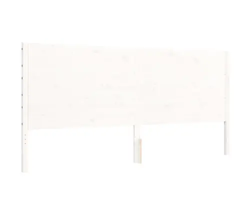 Gulta Bez Matrača, Balts, 200X200 Cm, Priedes Masīvkoks Vidaxl