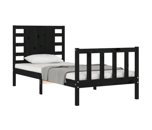 Voodiraam Peatsiga, Must, Täispuit