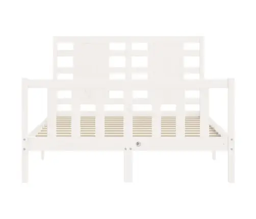 Voodiraam Peatsiga, Valge, Täispuit