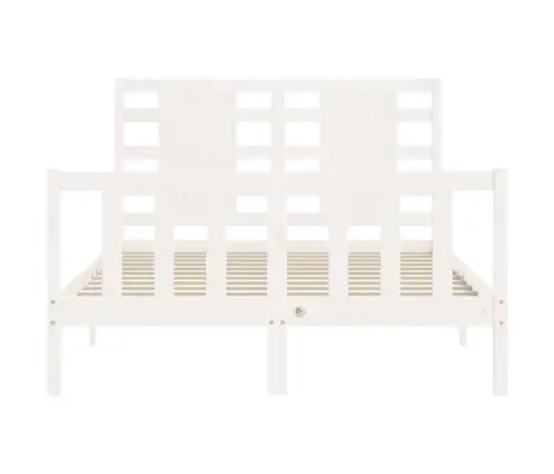 Gulta Bez Matrača, Balta, 120X200 Cm, Priedes Masīvkoks Vidaxl