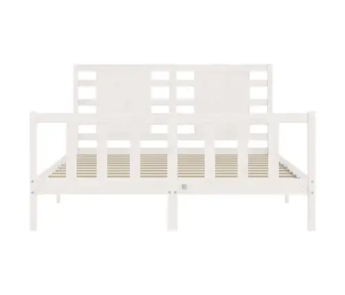 Voodiraam Peatsiga, Valge, Täispuit