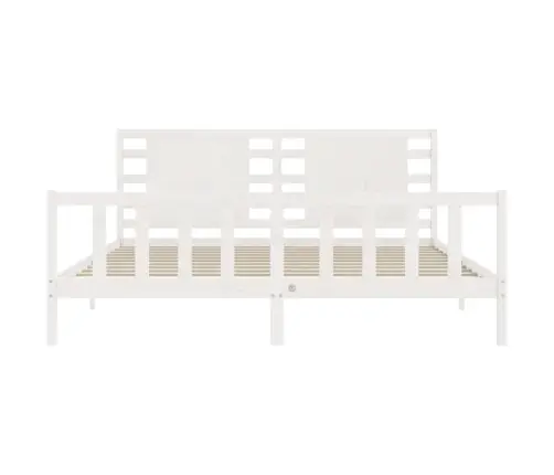 Voodiraam Ilma Madratsita, Valge, 200 X 200 cm Männipuit