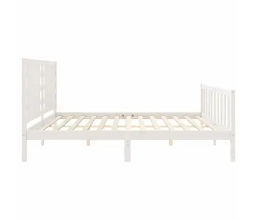 Voodiraam Ilma Madratsita, Valge, 200 X 200 cm Männipuit