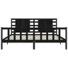 Lovos Rėmas Su Galvūgaliu, Juodas, 200X200cm Medienos Masyvas