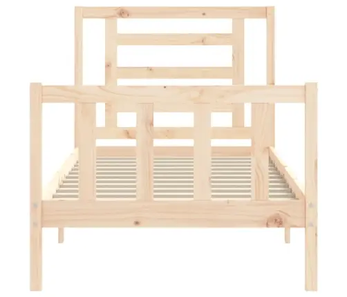 Gultas Rāmis Ar Galvgali, Vienvietīgs, Masīvkoks Vidaxl