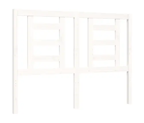 Gultas Rāmis Ar Galvgali, Balts, Divvietīgs, Masīvkoks Vidaxl