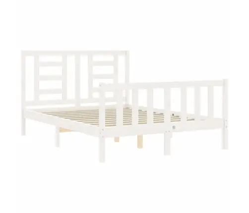 Lovos Rėmas Be Čiužinio, Balta, 140X190cm Pušies Masyvas