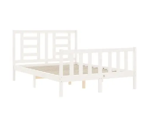 Voodiraam Ilma Madratsita, Valge, 140 X 200 cm Männipuit