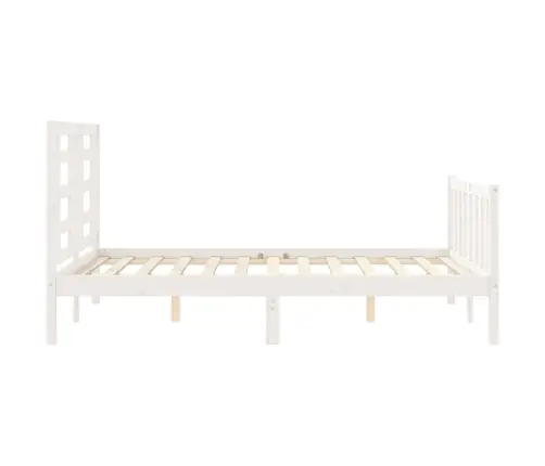 Voodiraam Ilma Madratsita, Valge, 140 X 200 cm Männipuit