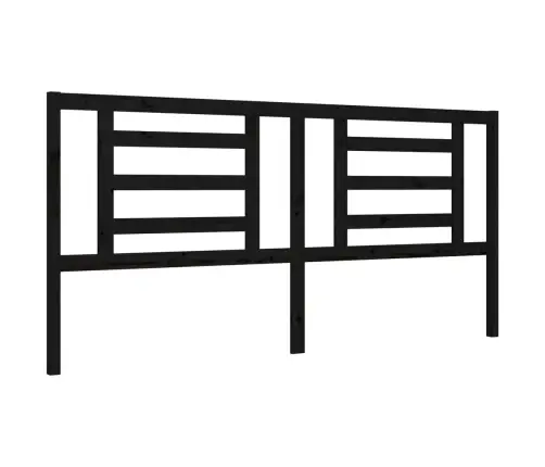 Voodiraam Peatsiga, Must, 200 X 200 cm Täispuit